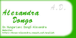 alexandra dongo business card